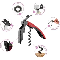 Tire-bouchon double levier high tech Rouge Rouge - Pop par Koala