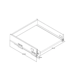 Tiroir de cuisine GoodHome Soto Anthracite l. 50 cm