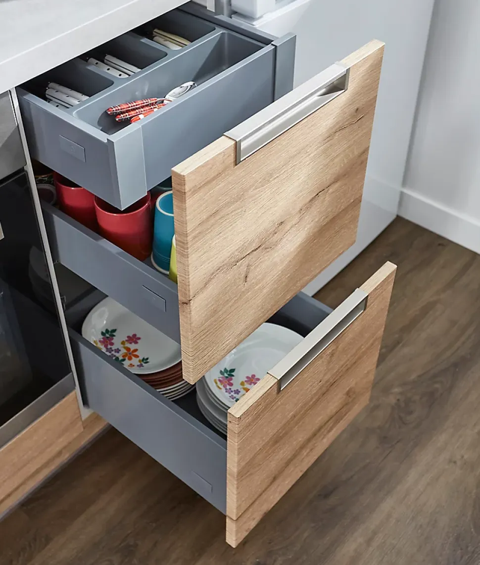 Tiroir de cuisine GoodHome Soto Anthracite l. 40 cm