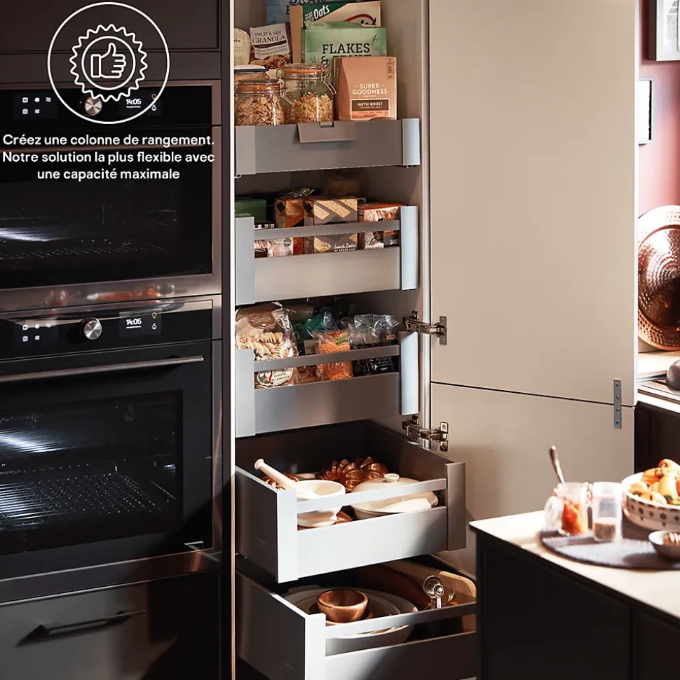 Tiroir de cuisine GoodHome Soto Anthracite l. 40 cm