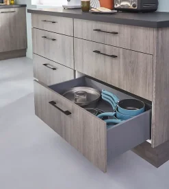 Tiroir de cuisine GoodHome Soto Anthracite l. 80 cm