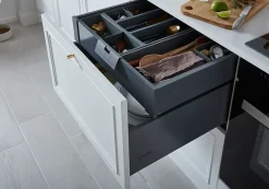 Tiroir de cuisine GoodHome Soto gris anthracite H. 10,8 cm x L. 60 cm