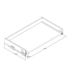Tiroir de cuisine GoodHome Soto Anthracite l. 100 cm