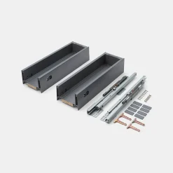 Tiroir de meuble de cuisine sous évier GoodHome Soto Anthracite