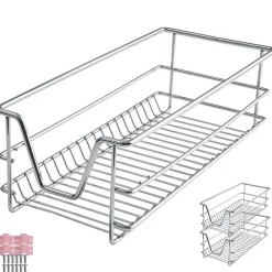 Tiroir de rangement téléscopique gris