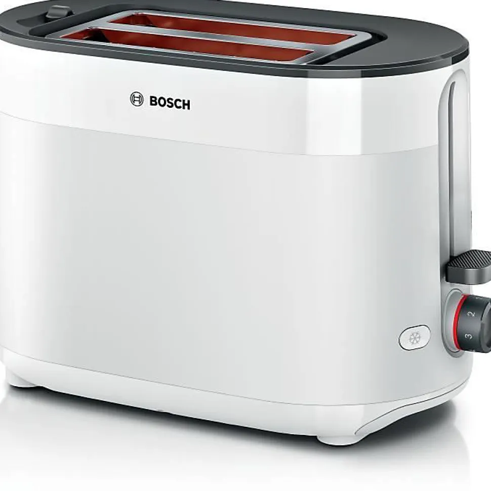 Toaster - BOSCH - TAT2M121 MyMoment - Blanc - 2 tranches - centrage automatique du pain - fonctions décongélation et réchauffage