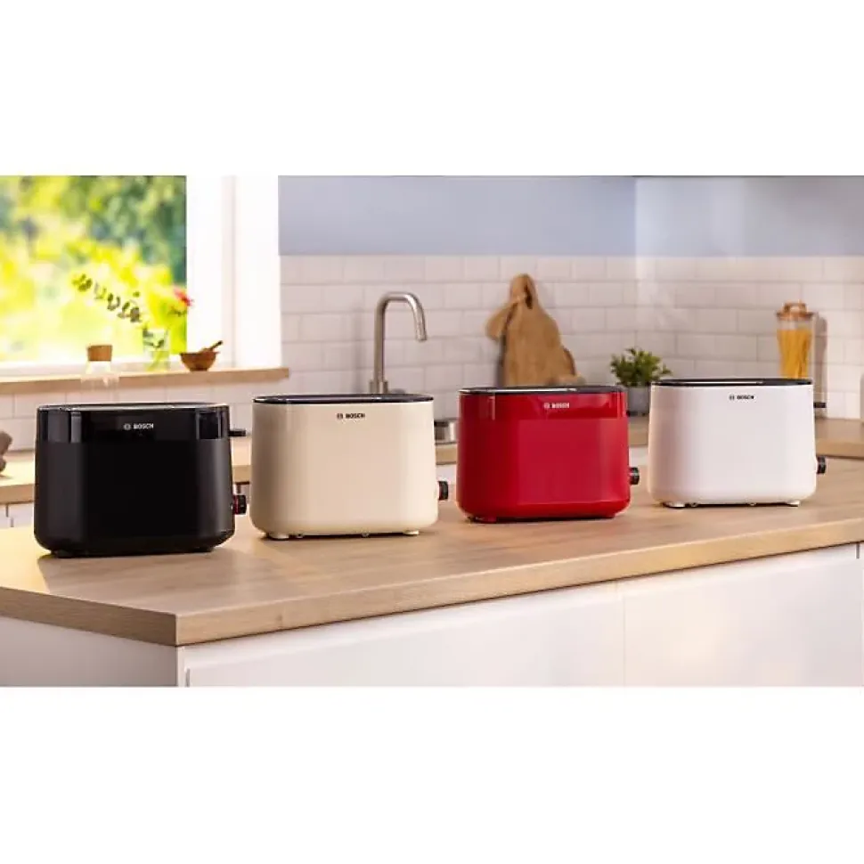 Toaster - BOSCH - TAT2M121 MyMoment - Blanc - 2 tranches - centrage automatique du pain - fonctions décongélation et réchauffage