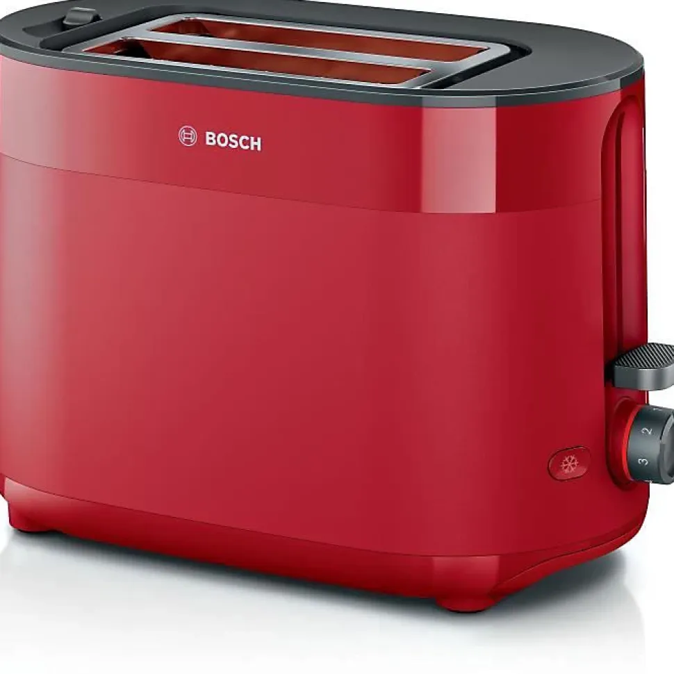 Toaster - BOSCH - TAT2M124 MyMoment - Rouge - 2 tranches - centrage automatique du pain - fonctions décongélation et réchauffage