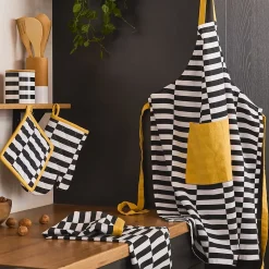 Torchons imprimé pop vintage noir et blanc l. 50 x L. 70 cm Guy Levasseur, 2 pièces