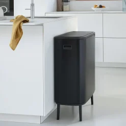 Touch Bin sur pieds 1x30 l noir mat Code O