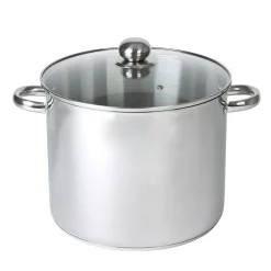 Traiteur 28 cm en inox avec couvercle en verre
