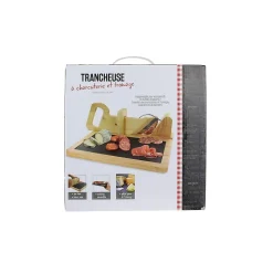 Trancheuse à charcuterie avec plateau ardoise