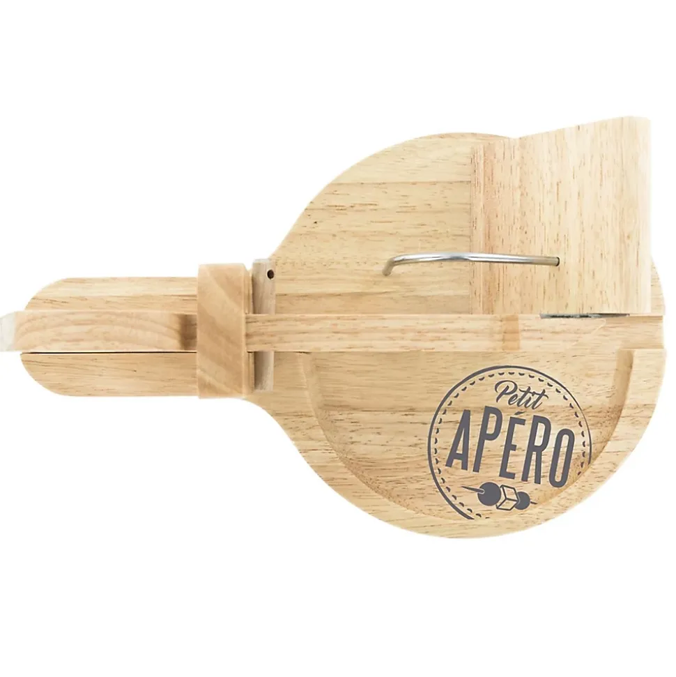 Trancheuse à charcuterie en bois - 30 x 20 cm - Ronde