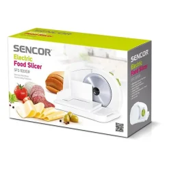 Trancheuse électrique - SENCOR - SFS 1001GR - 100 W - Blanc / Vert