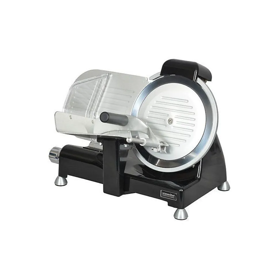 TRANCHEUSE PRO 140W 12,1KG CORPS FONTE ALU LAME 25,5CM INOX PROTECTION KITCHENCHEF - KCPTR250N