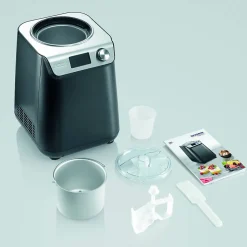 Turbine à glace 2en1 1.2l 135w noir/inox Severin EZ7407