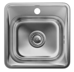 Turi38 Évier en Acier Inoxydable Granitan - Ensemble 1 Bac