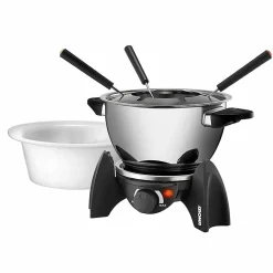Unold Electric Fondues 0,8l 6 persons stainless steel black Schwarz (48615)