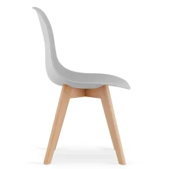 Valora KITO CHAISE Ergonomique en Bois Gris Salle à Manger x4