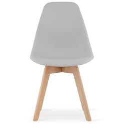 Valora KITO CHAISE Ergonomique en Bois Gris Salle à Manger x4