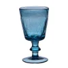 Verre à pied Lussan craquelé 17 cl bleu (lot de 6)