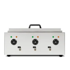 VERTES Cuiseur à pâtes Professionnel, électrique, 3x 1700 watts, 3 cuves de cuisson séparées de 6 litres chacune, 6 paniers