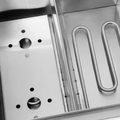 VERTES Cuiseur à pâtes Professionnel, électrique, 3x 1700 watts, 3 cuves de cuisson séparées de 6 litres chacune, 6 paniers