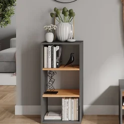 Vicco Armoire à chaussures Anthracite/chêne doré 40x80.1cm