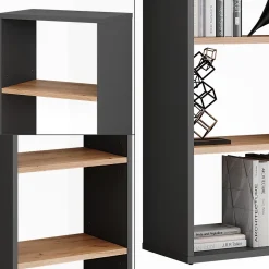 Vicco Armoire à chaussures Anthracite/chêne doré 40x80.1cm