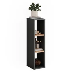 Vicco Armoire à chaussures Anthracite/chêne doré 21.6x80.1cm