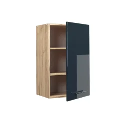 Vicco Armoire de cuisine Bleu foncé brillant 45cm