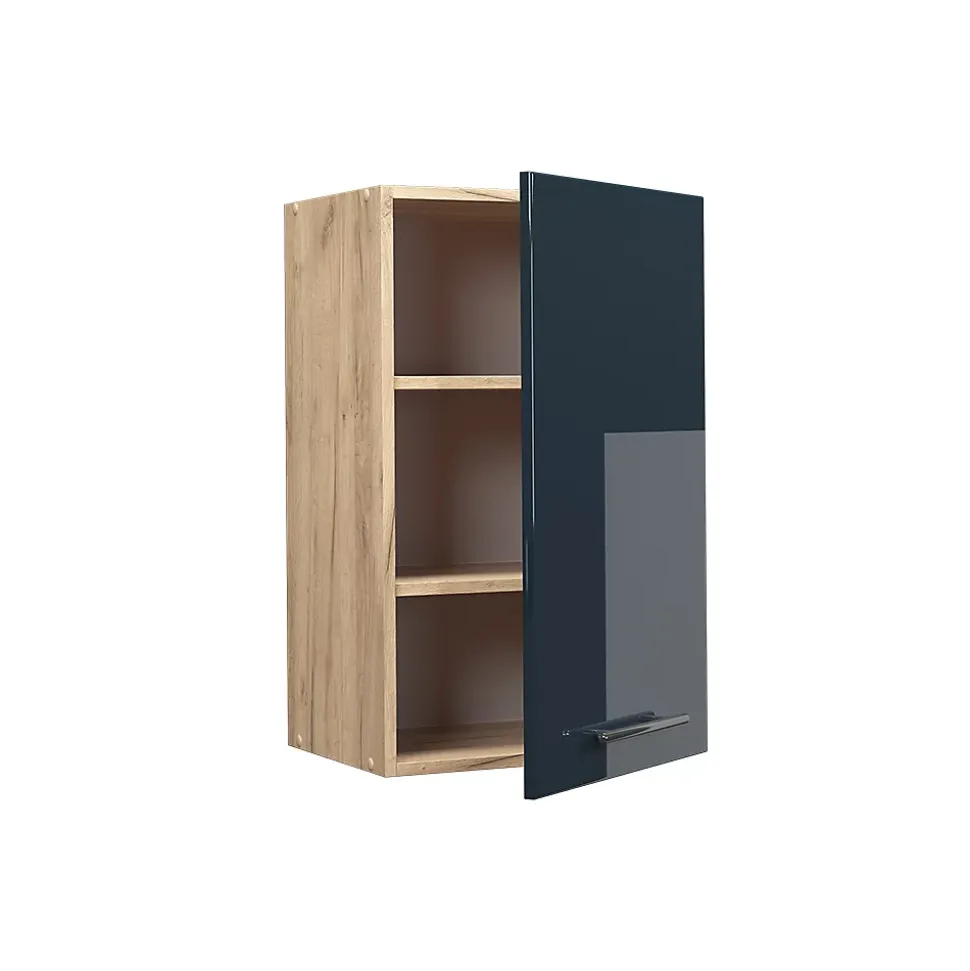 Vicco Armoire de cuisine Bleu foncé brillant 45cm