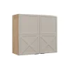 Vicco Armoire en verre GrisBeige 80cm