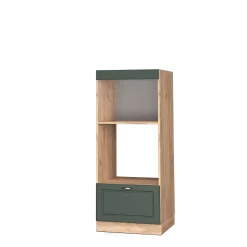 Vicco Armoire micro-ondes Vert Or Campagne 60cm ouvert