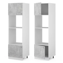 Vicco Armoire micro-ondes Béton 60cm