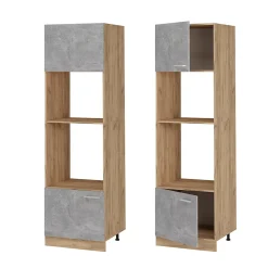 Vicco Armoire micro-ondes Béton 60cm