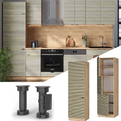 Vicco Armoire pour cuisinière Panneau en chêne 60cm