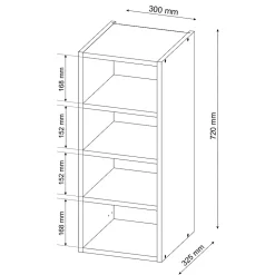 Vicco Armoire suspendue Anthracite 30cm