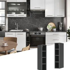 Vicco Armoire suspendue Anthracite 15cm