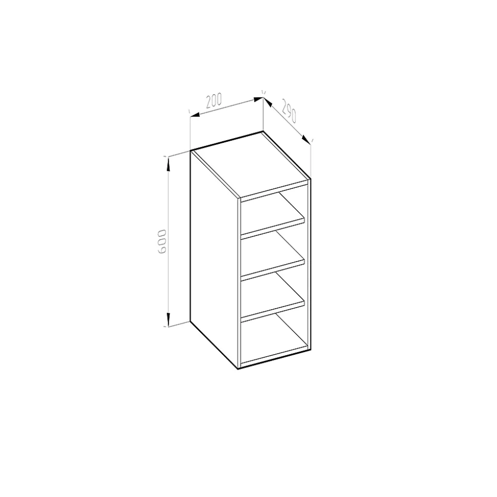Vicco Armoire suspendue Blanc 20cm