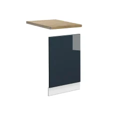 Vicco Armoires de cuisine Bleu foncé brillant 45cm , PT Chêne