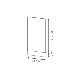 Vicco Armoires de cuisine Bleu foncé brillant 45cm , PT Chêne