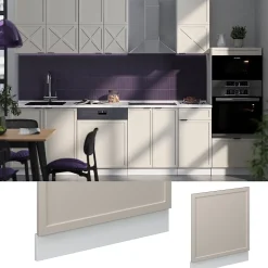 Vicco Armoires de cuisine GrisBeige 60cm , PT Chêne