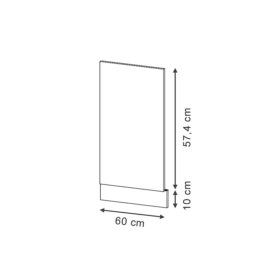 Vicco Armoires de cuisine Bleu foncé brillant 60cm , PT Anthracite