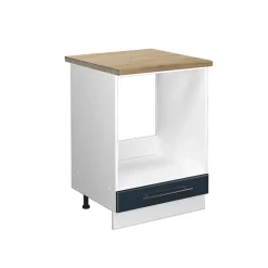 Vicco Armoires de cuisine Bleu foncé brillant 60cm , PT Chêne