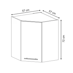 Vicco Armoires de cuisine Bleu foncé brillant 57cm