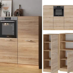 Vicco Bloc cuisine Sonoma/Chêne doré 180cm sans PT