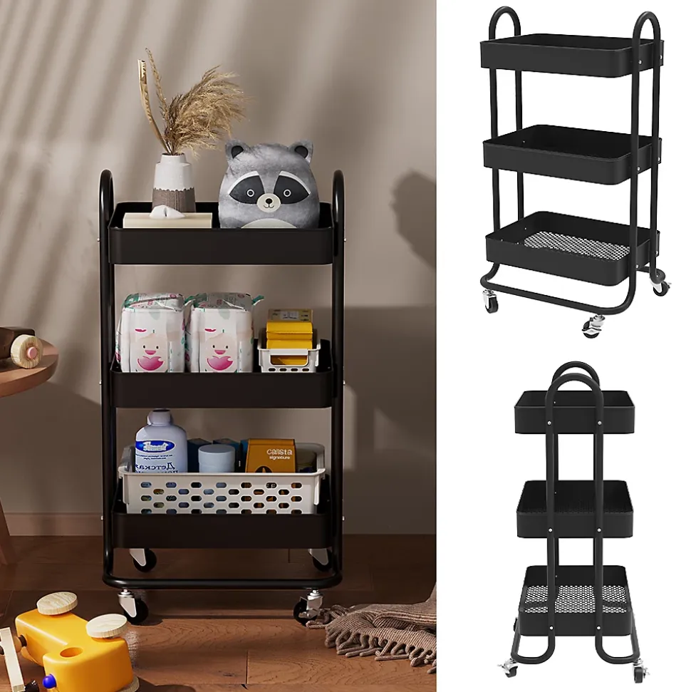 Vicco Caisson à roulettes Noir 45.9x78.7cm