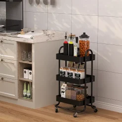 Vicco Caisson à roulettes Noir 45.9x78.7cm