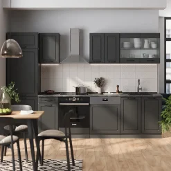 Vicco Cuisine Anthracite maison de campagne/anthracite 300cm , PT Marbre